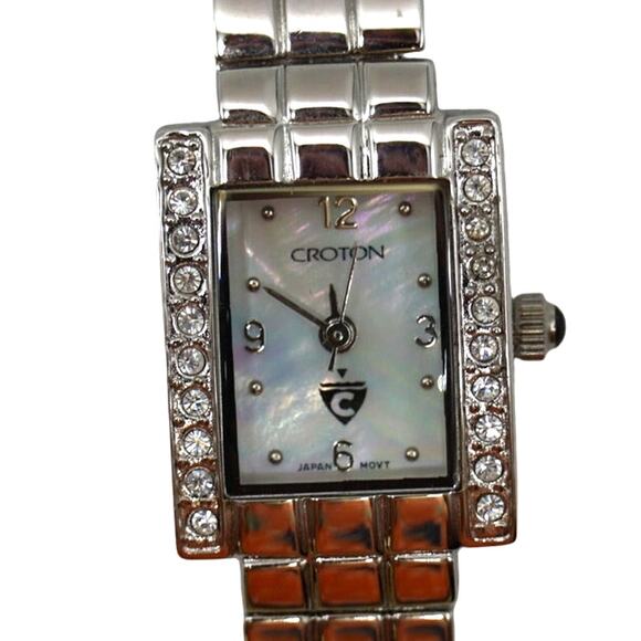 Ladies Croton Silver Bracelet Watch w/ MOP Dial - Picture 1 of 6